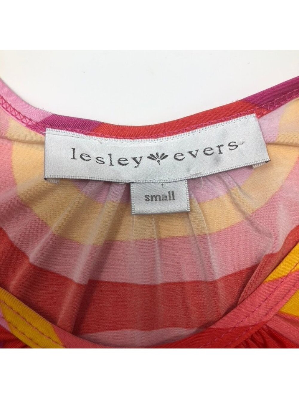 Lesley Evers Sleeveless Dress Size S 60's Mod Retro Groovy Colorful - Picture 4 of 6